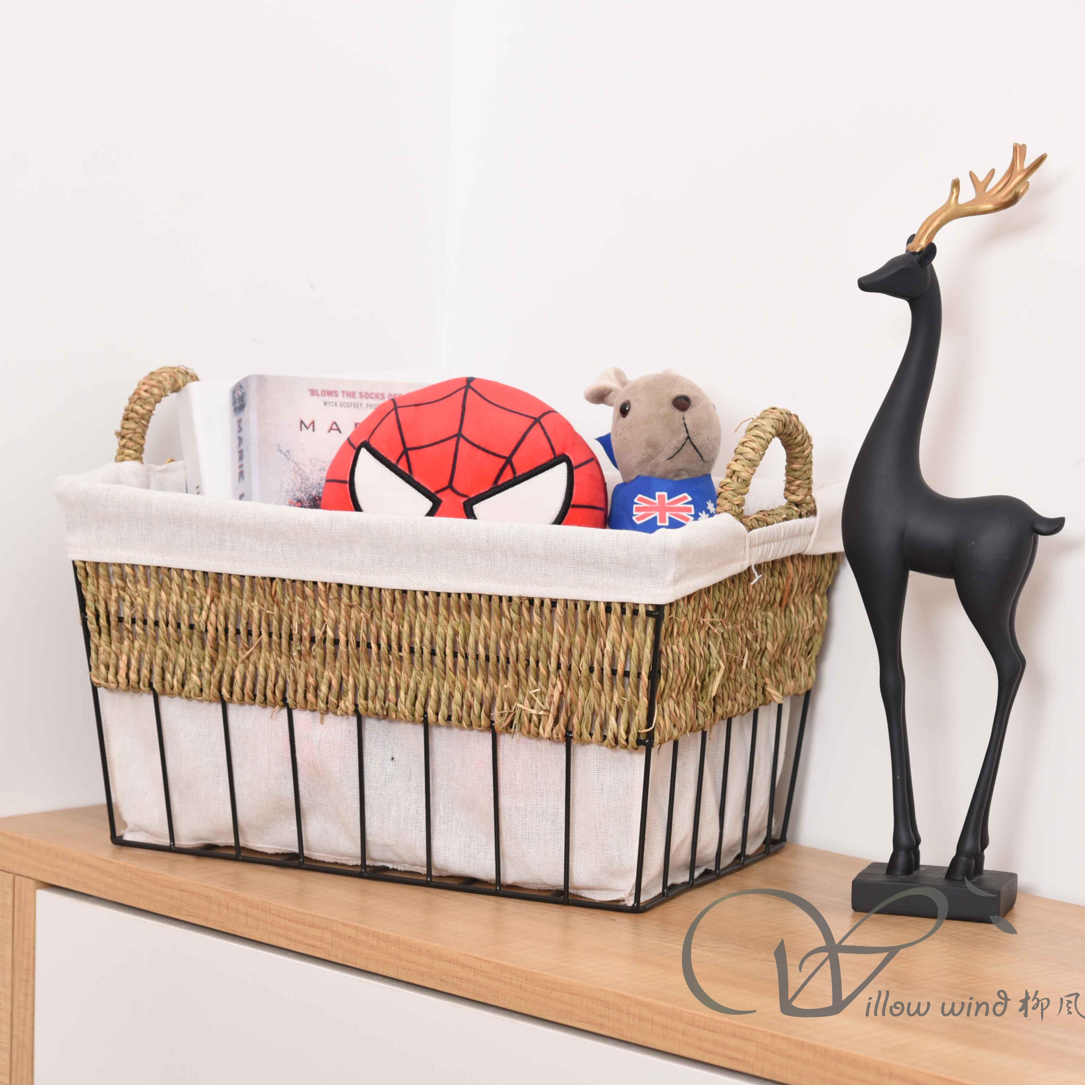 柳風(fēng)收納，客廳收納柳編筐