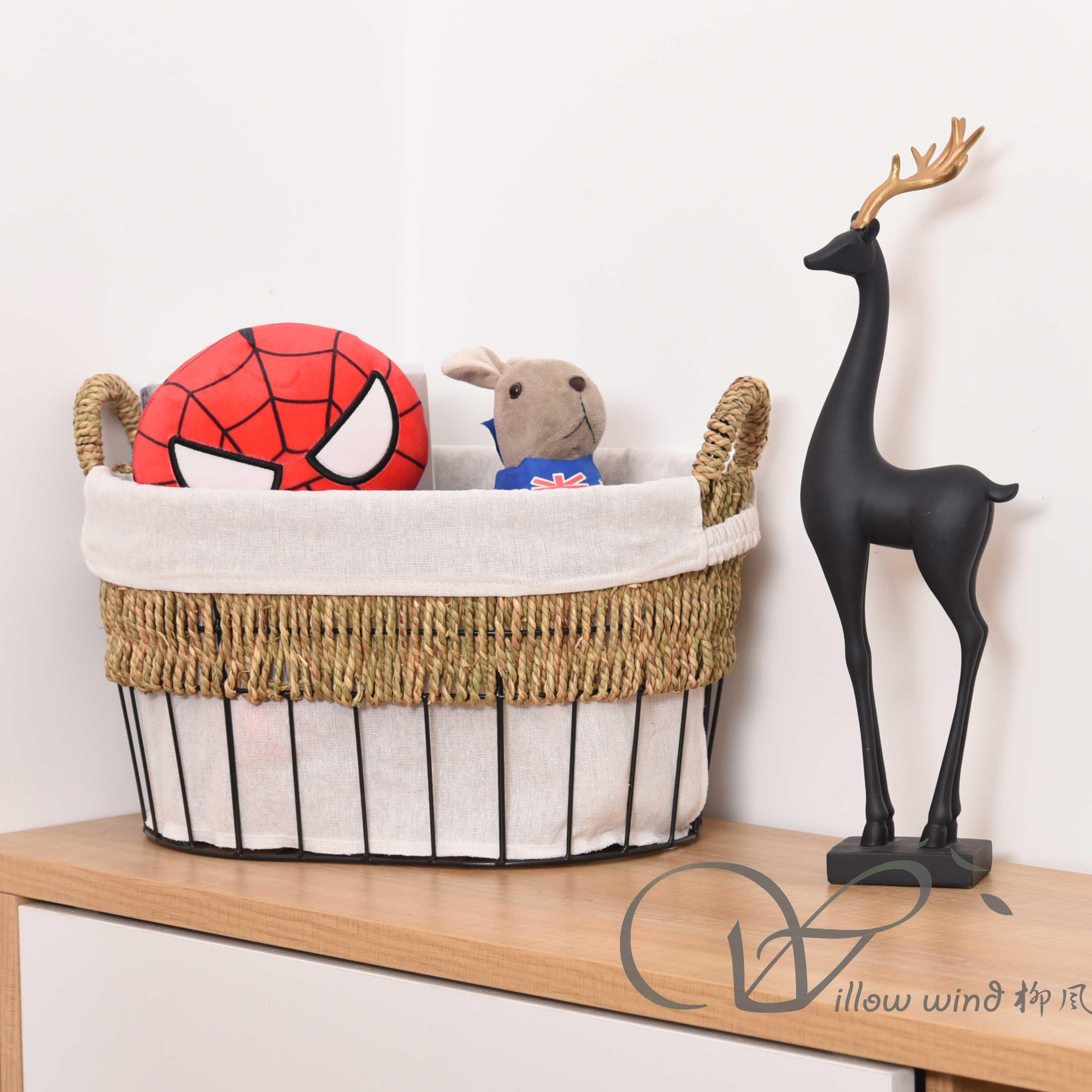 柳風(fēng)收納，客廳收納柳編筐